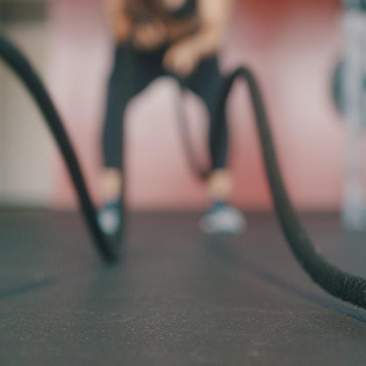 Group fitness class in a modern studio environment